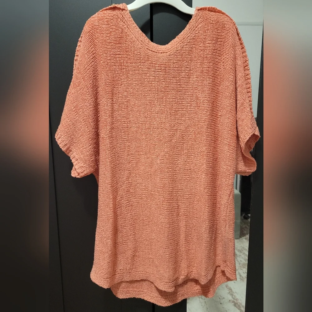 Cable & Gauge Coral Knit Button-Detail Sweater - Picture 2 of 4